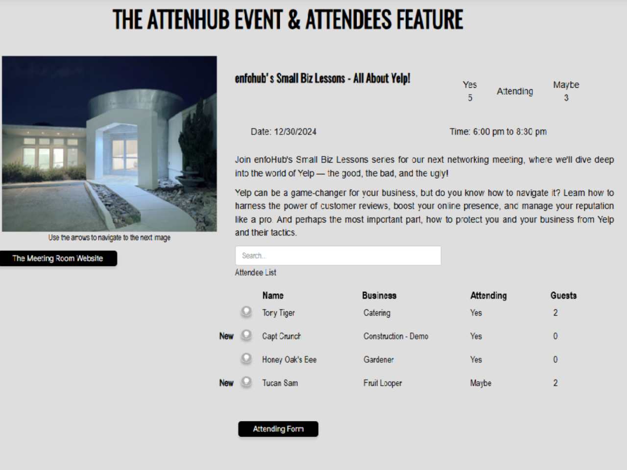Free Attendee Tracking Feature